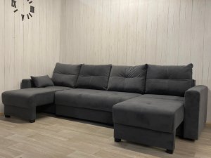 Диван Комфорт-6 (2+1К+1К) НПБ, велюр Monaco 7 grafit в Тюмени - tyumen.магазин96.com | фото