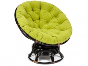 Кресло-качалка Papasan w 23/01 B с подушкой Antique brown, флок Олива в Тюмени - tyumen.магазин96.com | фото