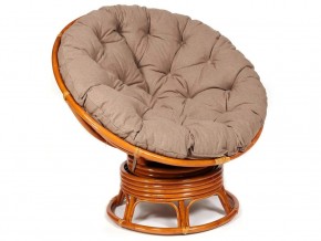 Кресло-качалка Papasan w 23/01 B с подушкой Cognac, экошерсть Коричневый в Тюмени - tyumen.магазин96.com | фото