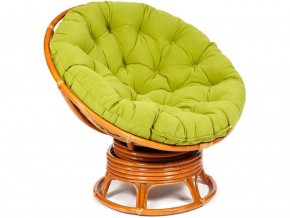 Кресло-качалка Papasan w 23/01 B с подушкой Cognac, флок Олива в Тюмени - tyumen.магазин96.com | фото