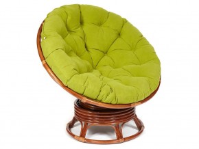 Кресло-качалка Papasan w 23/01 B с подушкой Pecan, флок Олива в Тюмени - tyumen.магазин96.com | фото