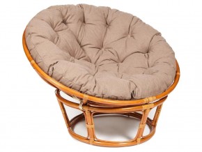 Кресло Papasan 23/01 W с подушкой Cognac, экошерсть Коричневый в Тюмени - tyumen.магазин96.com | фото