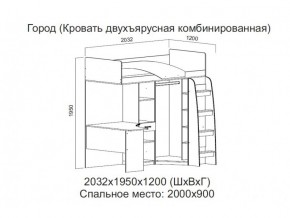 Кровать двухъярусная комбинированная в Тюмени - tyumen.магазин96.com | фото